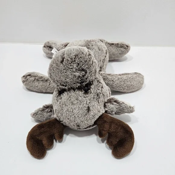 Aurora Moose with Antlers Chester Cuddly Plush Stuffed Animal Brown 14" Rare - Picture 6 of 9